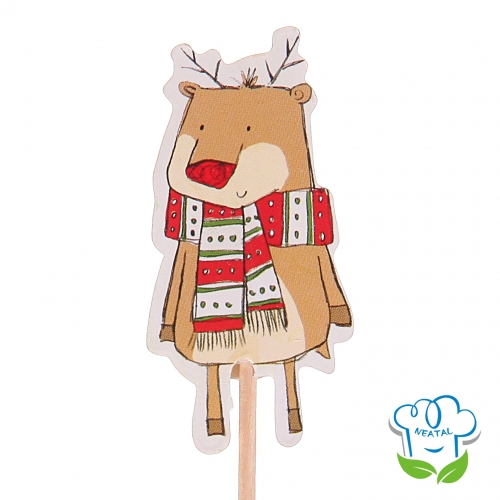 long wooden sticks Cartoon Christmas deer