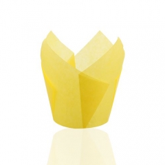 light yellow color 150 mm Middle grease proof paper Muffin Tulip Baking Cups